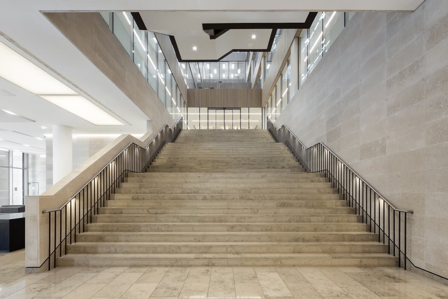 The grand staircase at 160 Aldersgate - interior photography by Biztour
