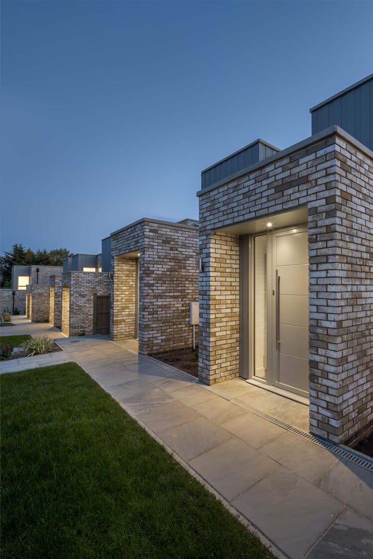 New-build homes at dusk, ARCO Developments