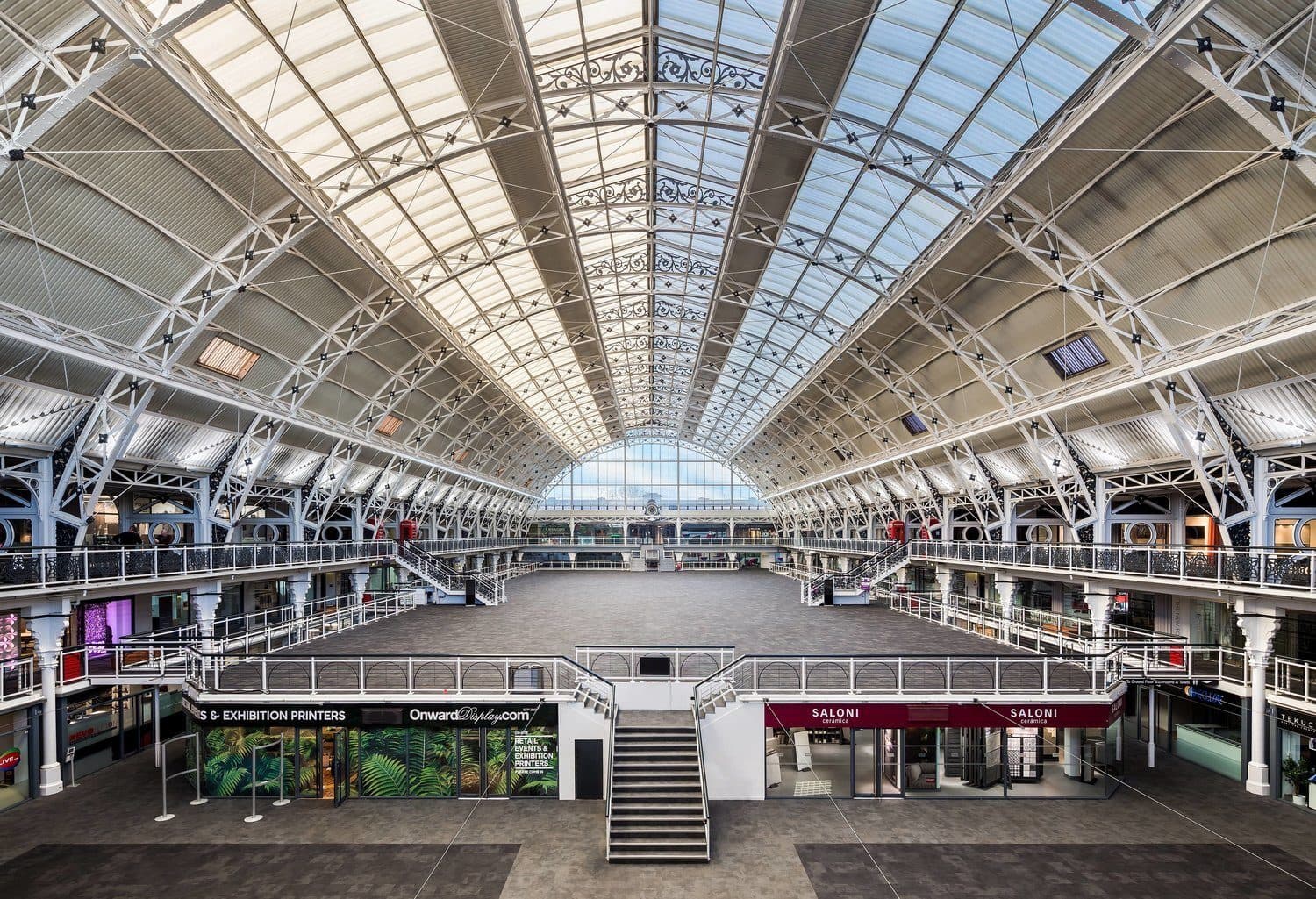 A Victorian iron and glass exhibition hall, photographed by Biztour