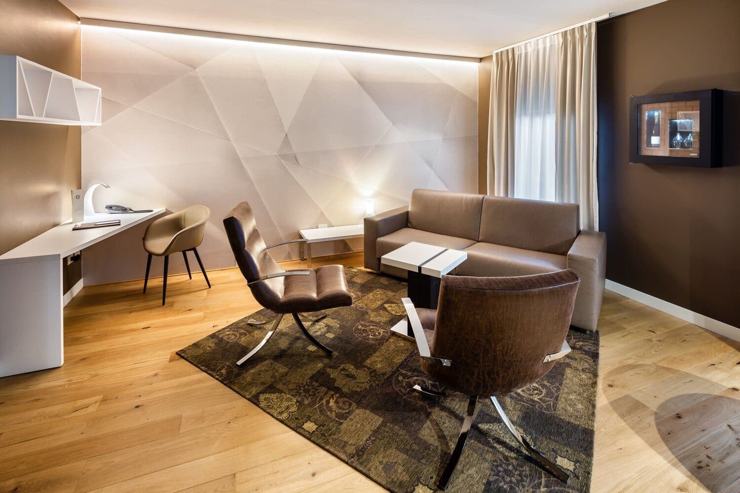 A hotel suite interior, photographed by Biztour