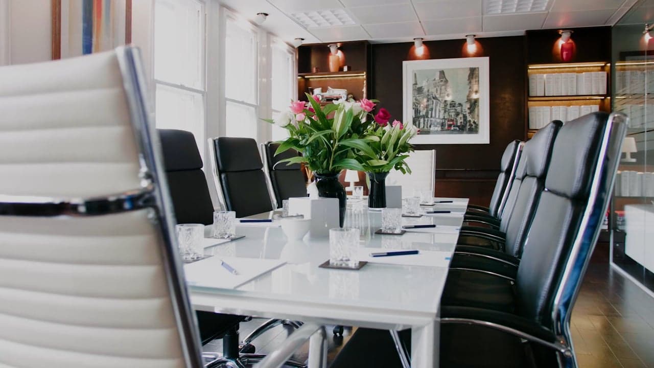 Still from the W1 Virtual Office Mayfair boardroom film